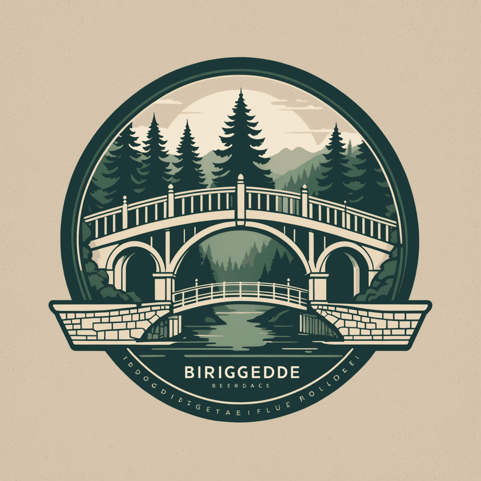 Brigdede logo featuring a stylized bridge design